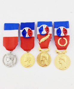 Médaille d'honneur en argent massif et doré